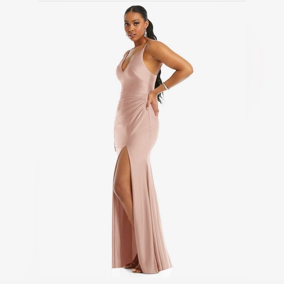 CYNTHIA & SAHAR AALIYAH · STYLE CS103 · LUXE STRETCH SATIN - Toasted Sugar - Picture 2 of 5
